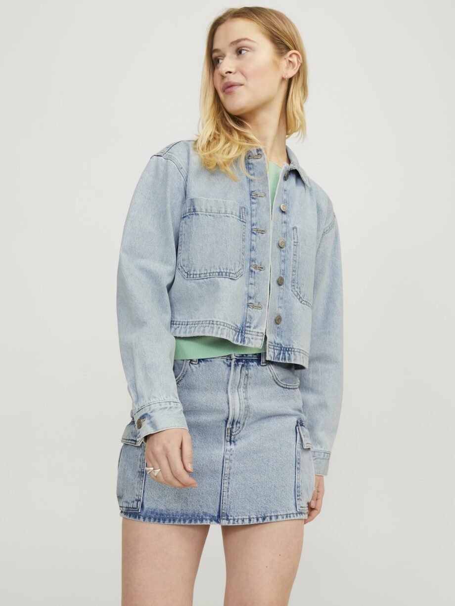 JJXX- JXAYLA CROPPED DENIM OVERSHIRT DNM