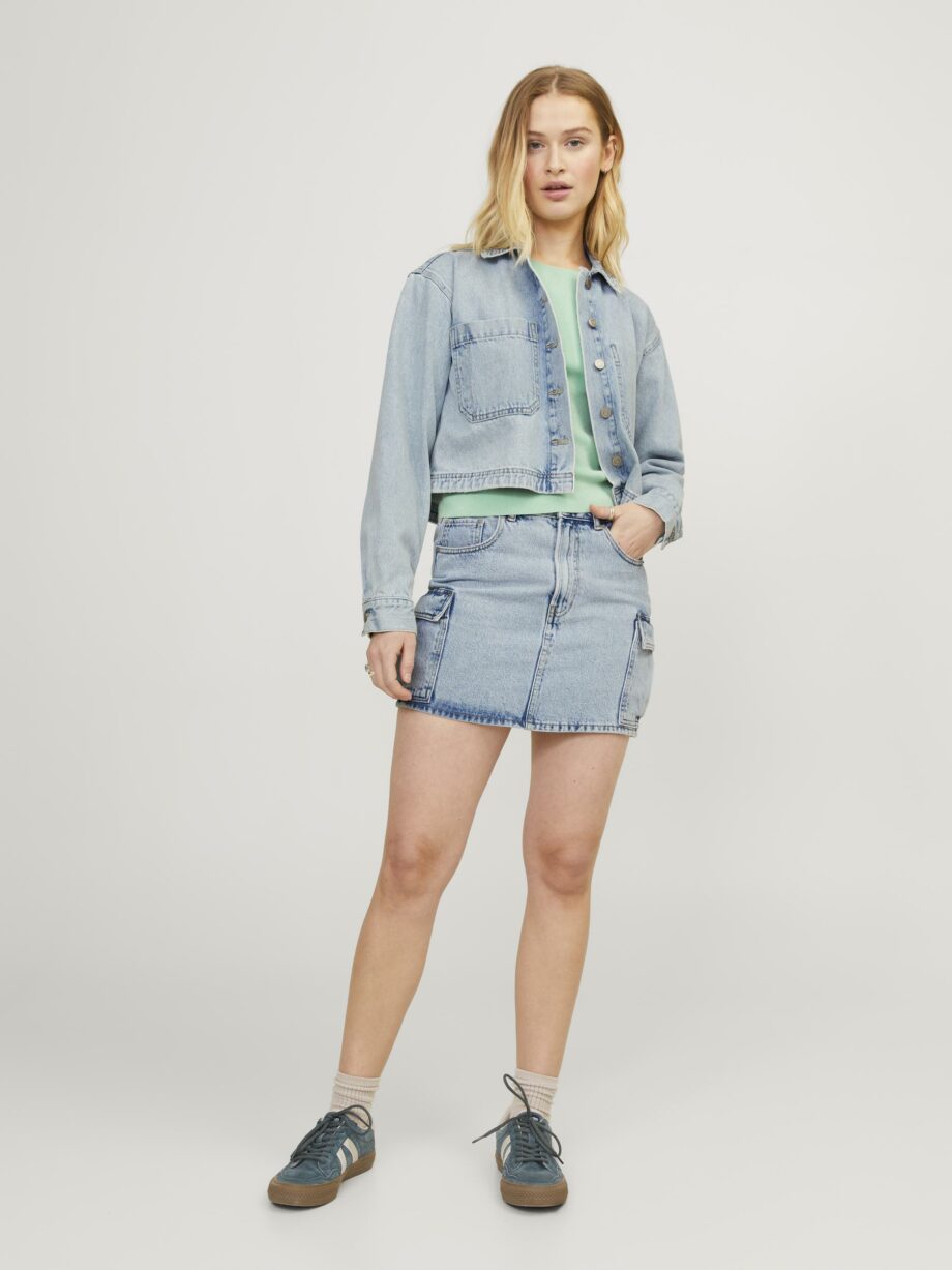 JJXX- JXAYLA CROPPED DENIM OVERSHIRT DNM