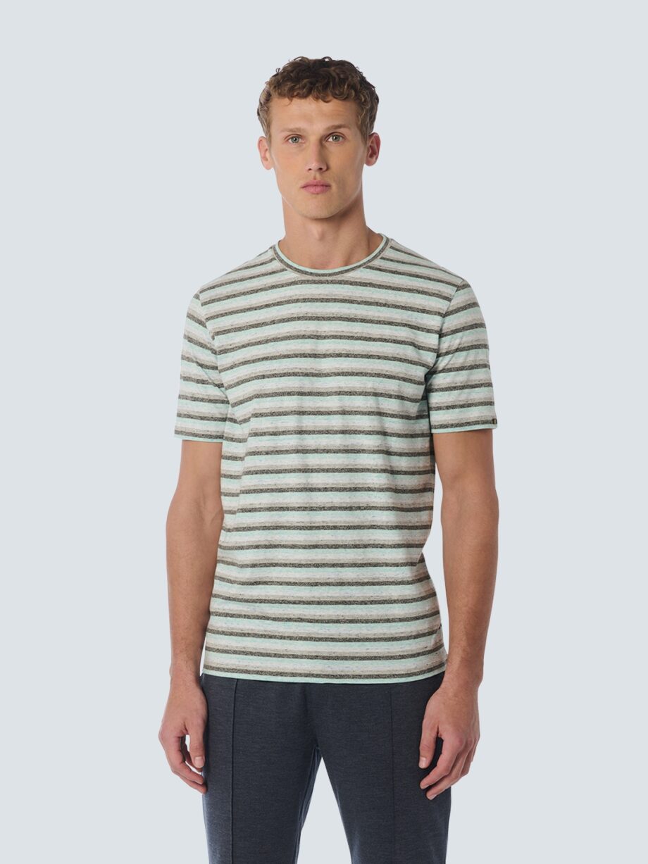 No Excess - T-Shirt Crewneck Melange Stripes