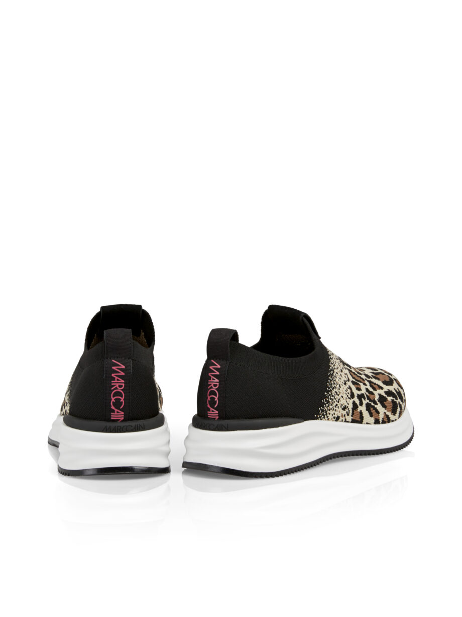 Marc Cain - Strick-Sneaker mit Leo-Print