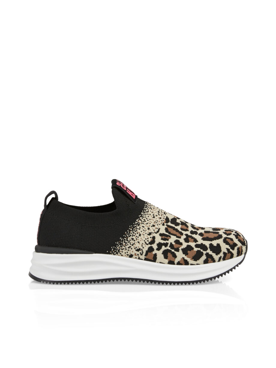 Marc Cain - Strick-Sneaker mit Leo-Print