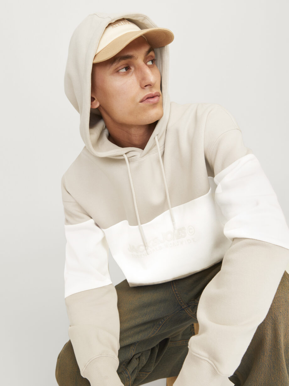 Jack & Jones - JJELEGACY BLOCKING SWEAT HOOD NOOS