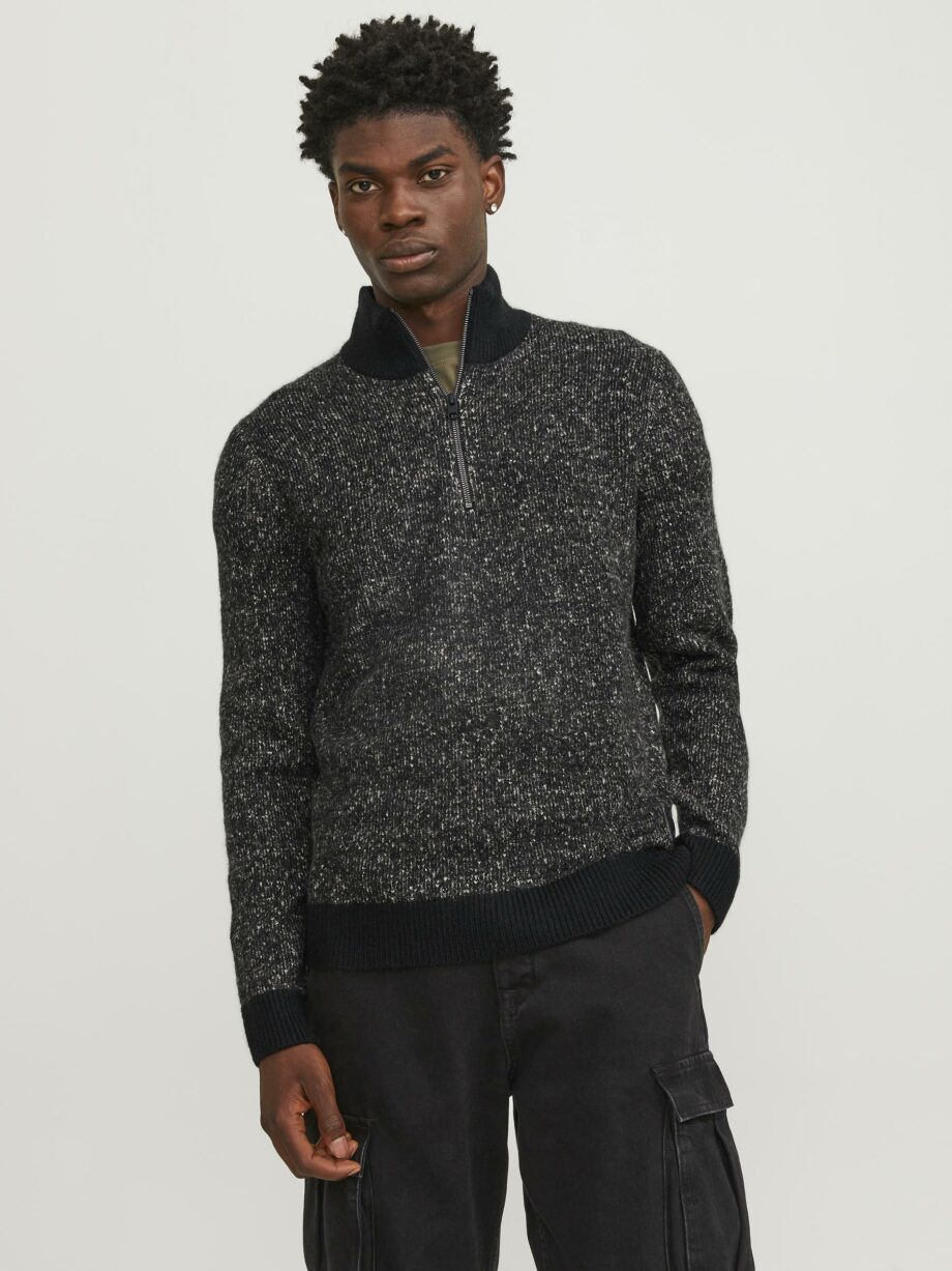 Jack & Jones - JCOSPACE KNIT HALF ZIP SN